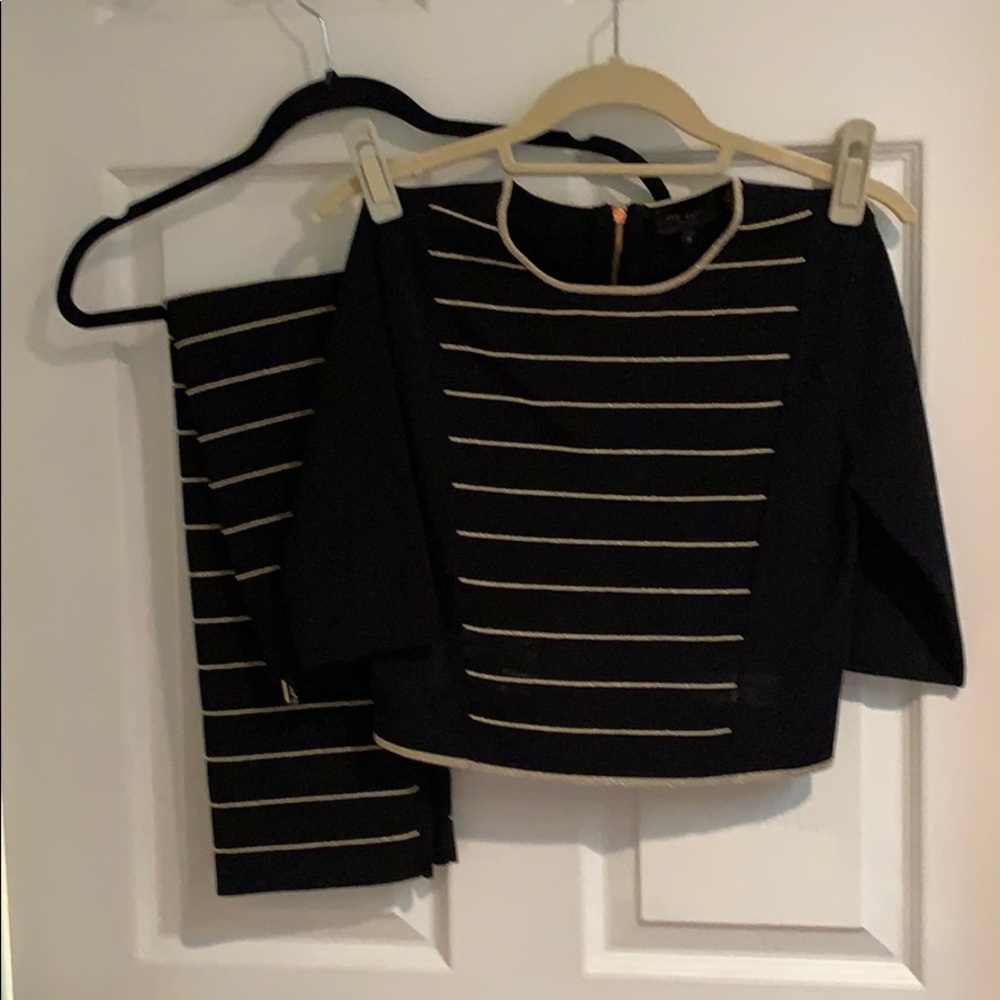 Ted banker two piece skirt and mid drift top